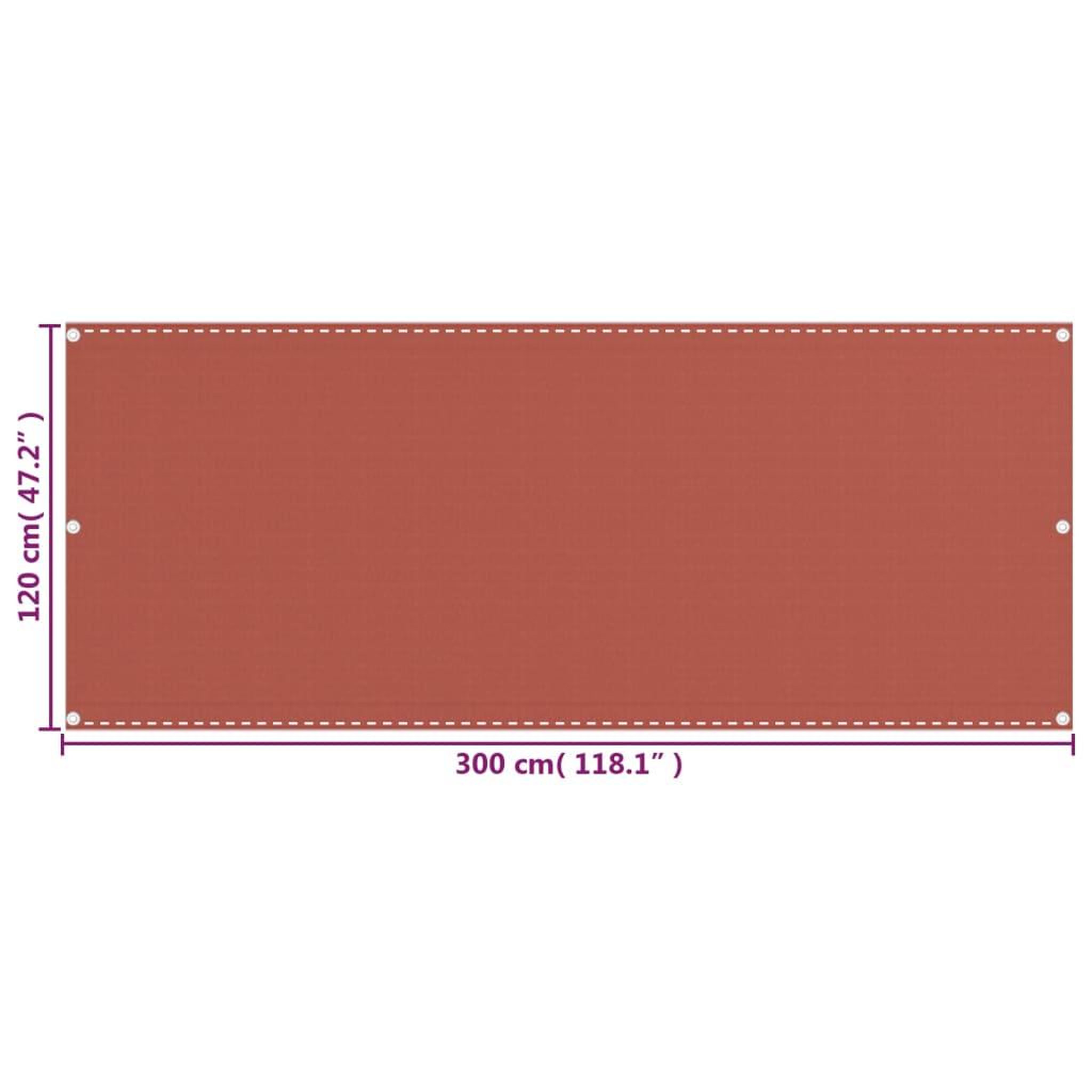Voir la diapositive 5 : VIDAXL Ecran de balcon terre cuite 120x300 cm pehd
