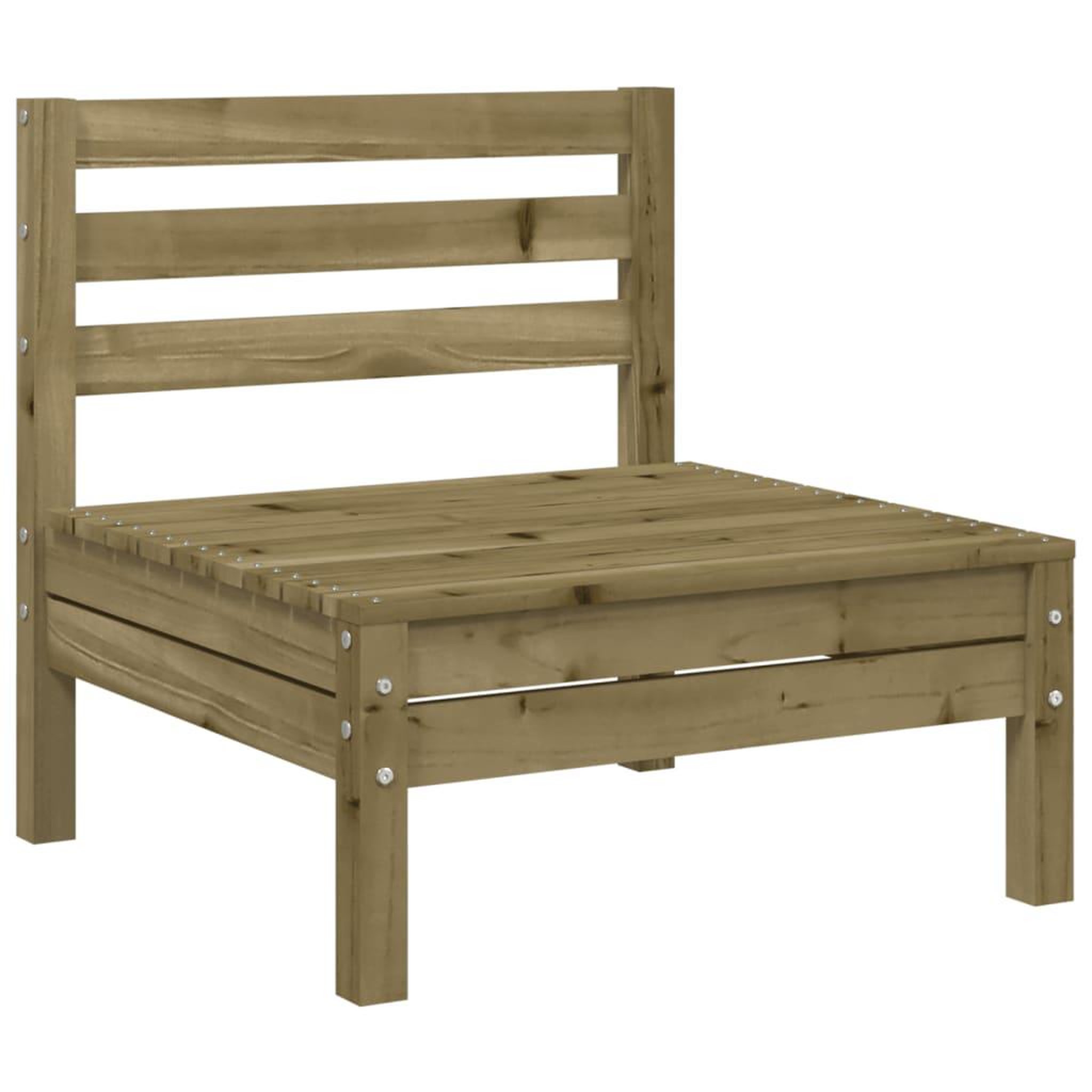 Voir la diapositive 5 : VIDAXL Canape de jardin 3 places bois de pin impregne