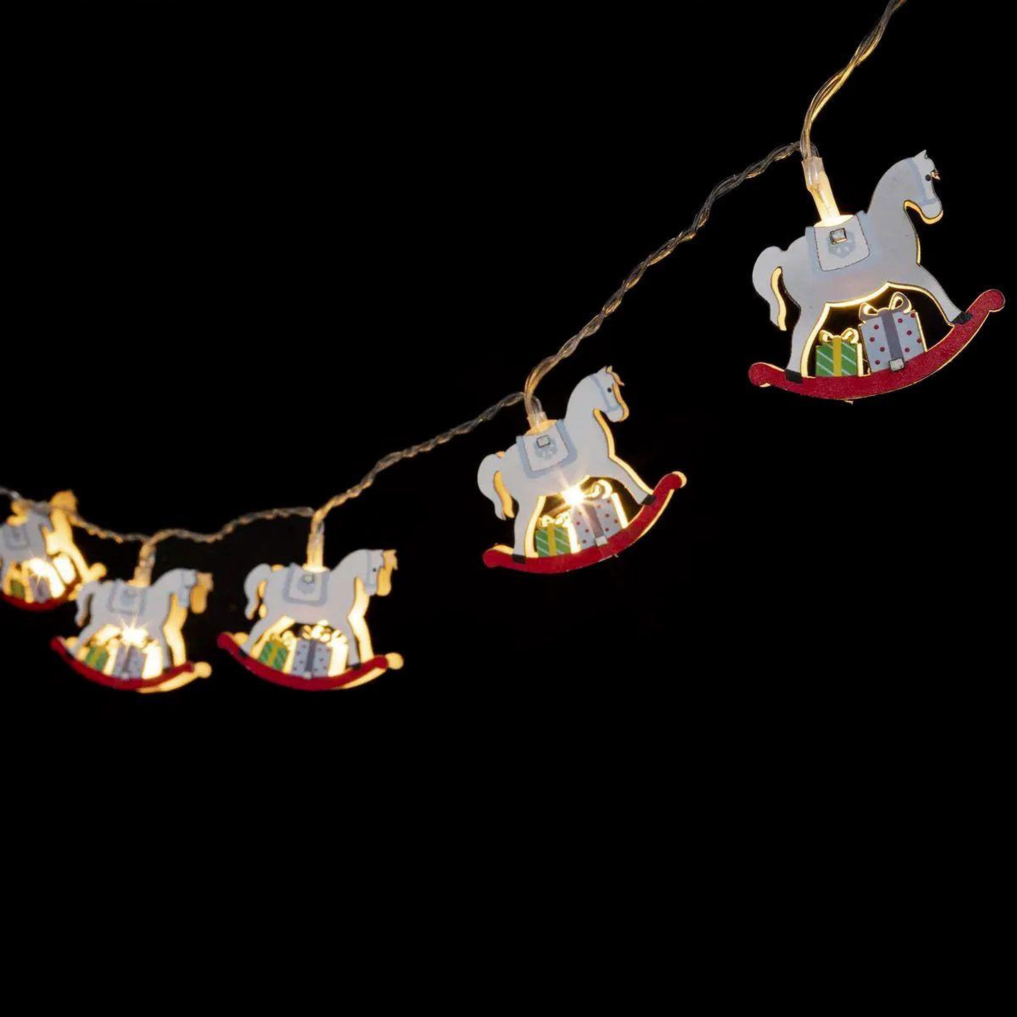 FEERIC LIGHT & CHRISTMAS Guirlande lumineuse  chevaux  165cm multicolore
