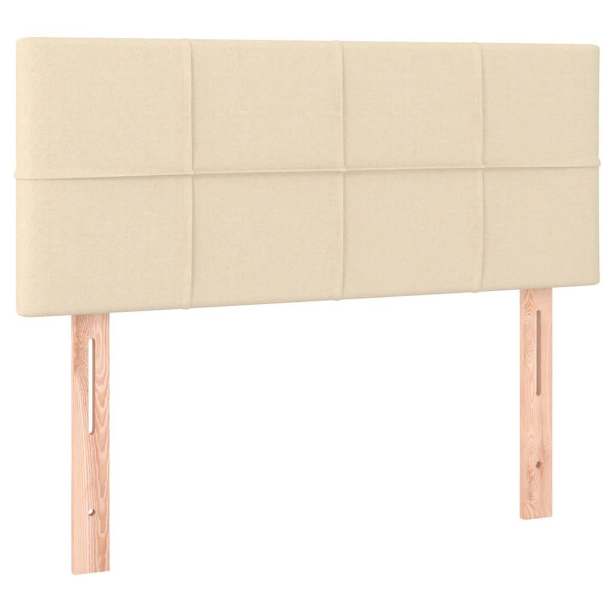 Voir la diapositive 4 : VIDAXL Tete de lit a LED Creme 100x5x78/88 cm Tissu