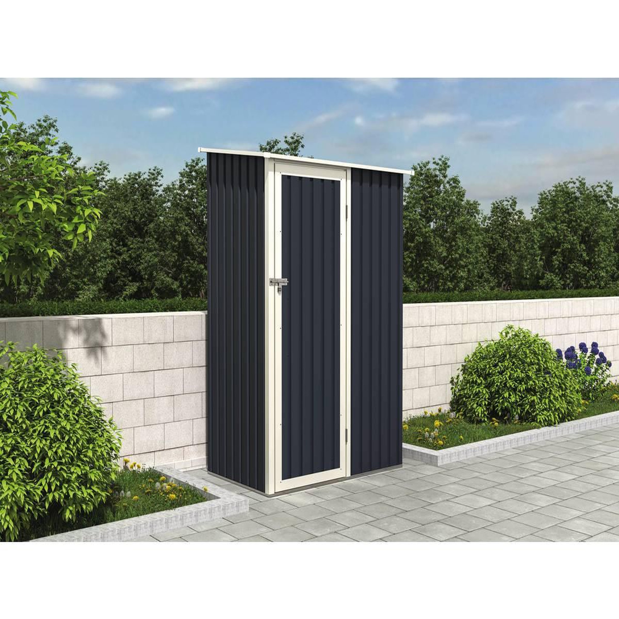 Voir la diapositive 2 : Habitat et Jardin Abris de Jardin métal  Vega II - 1.35 m² -Gris