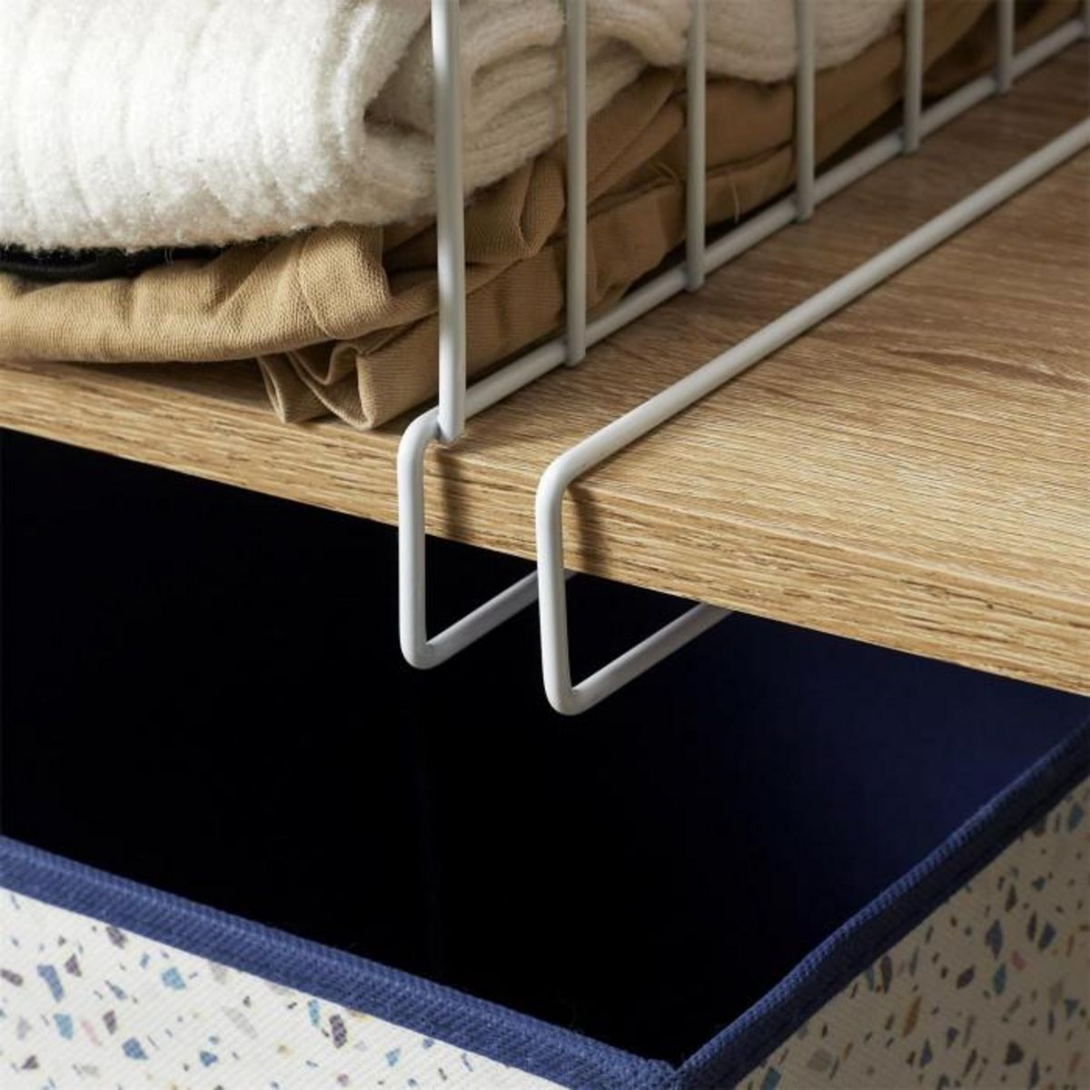 Paris Prix Séparateur d'Étagère en Métal  Armoire  32cm Blanc