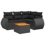 Voir la diapositive 2 : VIDAXL Salon de jardin 5 pcs avec coussins noir resine tressee