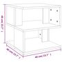 Voir la diapositive 6 : VIDAXL Table d'appoint Gris beton 40x40x40 cm Agglomere