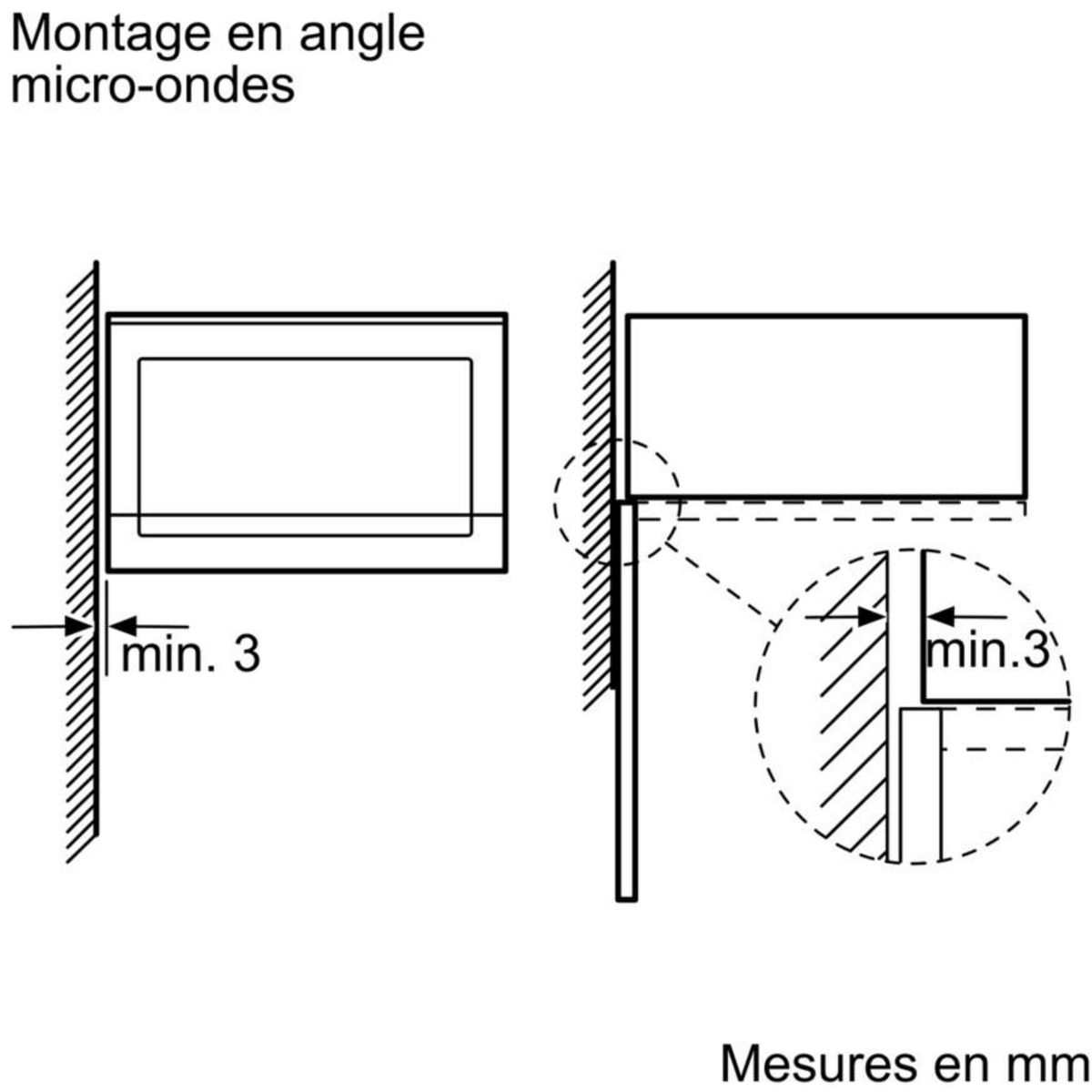 Neff Micro-ondes encastrable 20l 800w noir - hlawd23n0