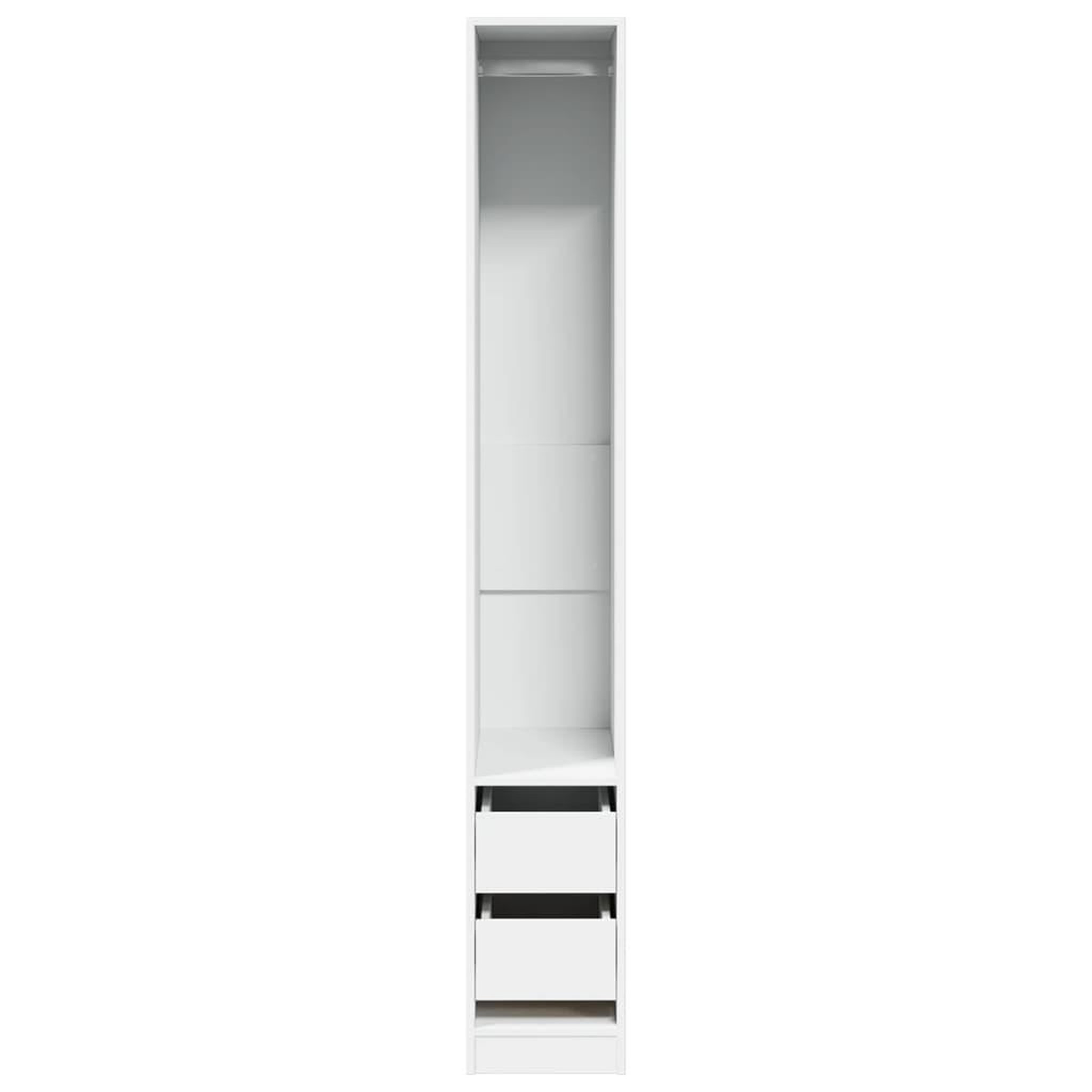 Voir la diapositive 4 : VIDAXL Garde-robe Blanc 30x50x200 cm Bois d'ingenierie