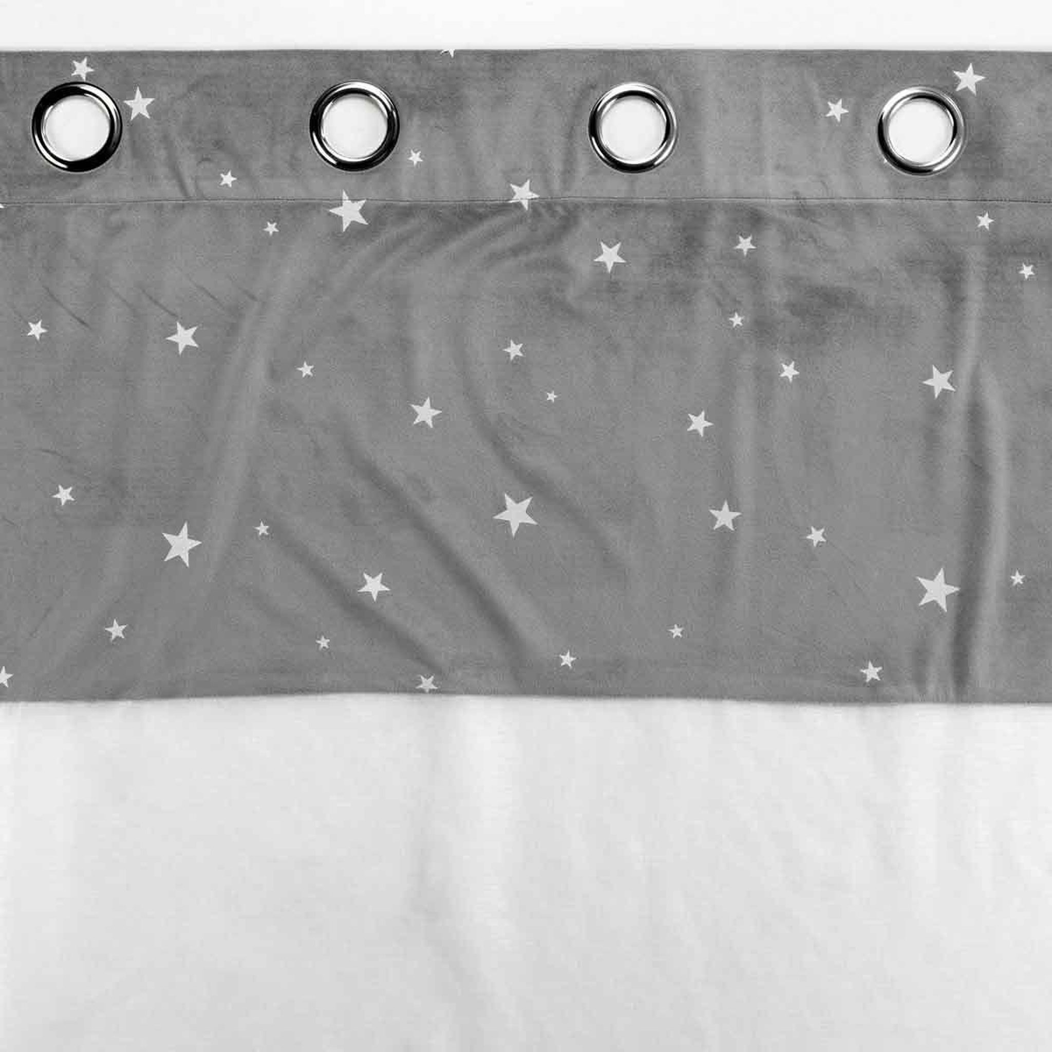 Voir la diapositive 3 : Douceur d'Intérieur Rideau voilage phosphorescent  moonlight  140x240cm gris
