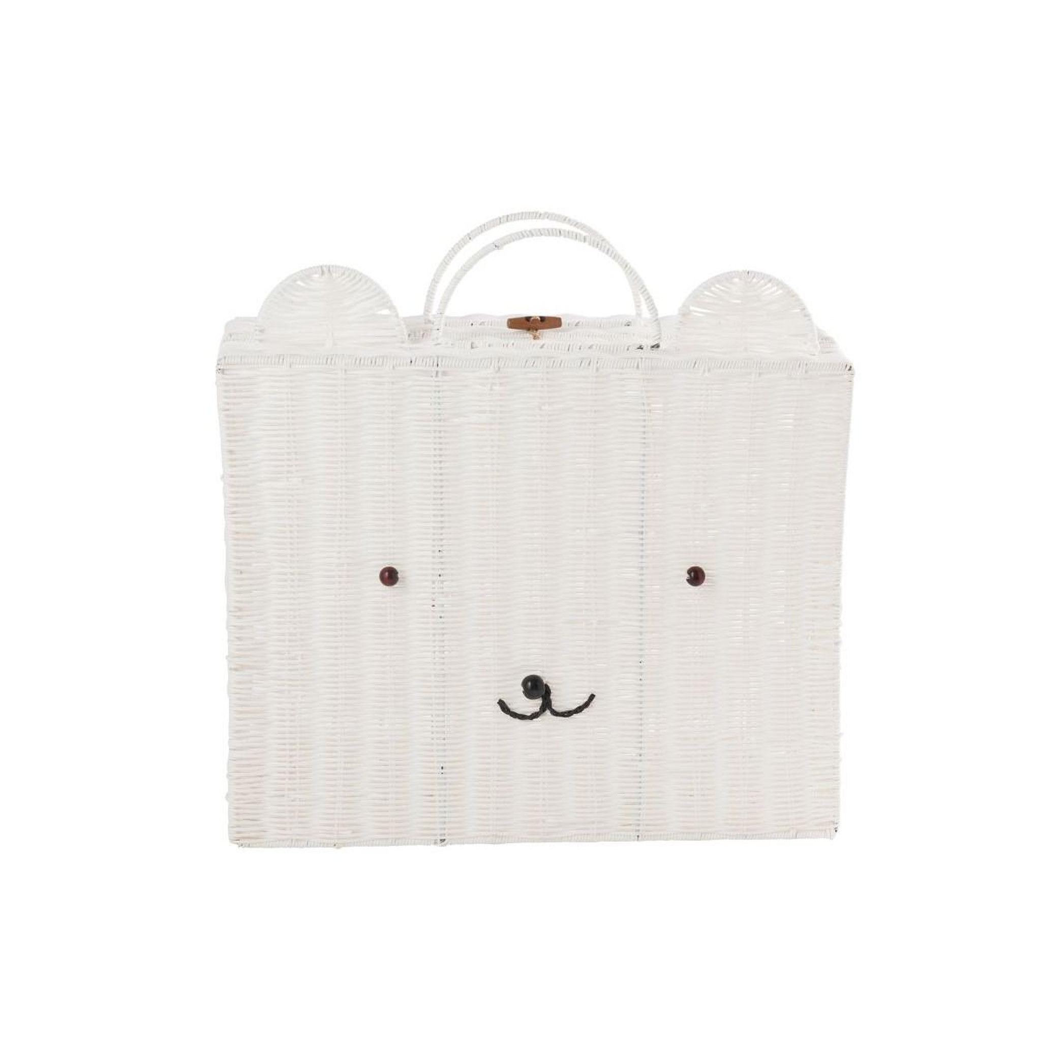 Voir la diapositive 2 : J-LINE Valise déco enfant ours  napoleon  50cm blanc