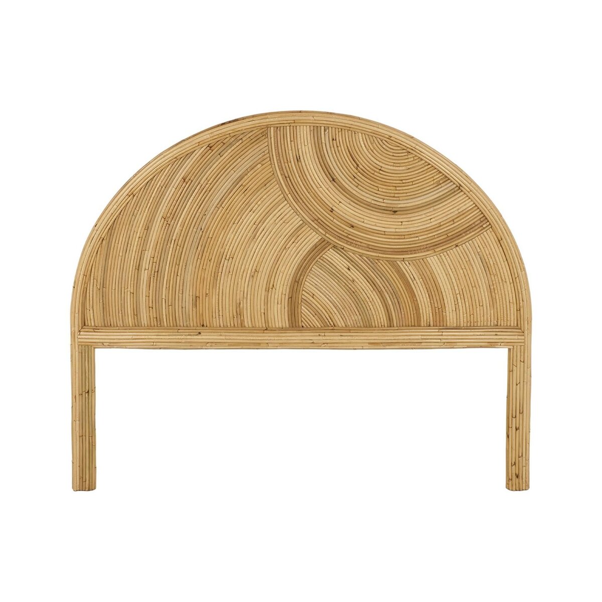 SWEEEK Tête de lit en rotin naturel, bois clair, bohème