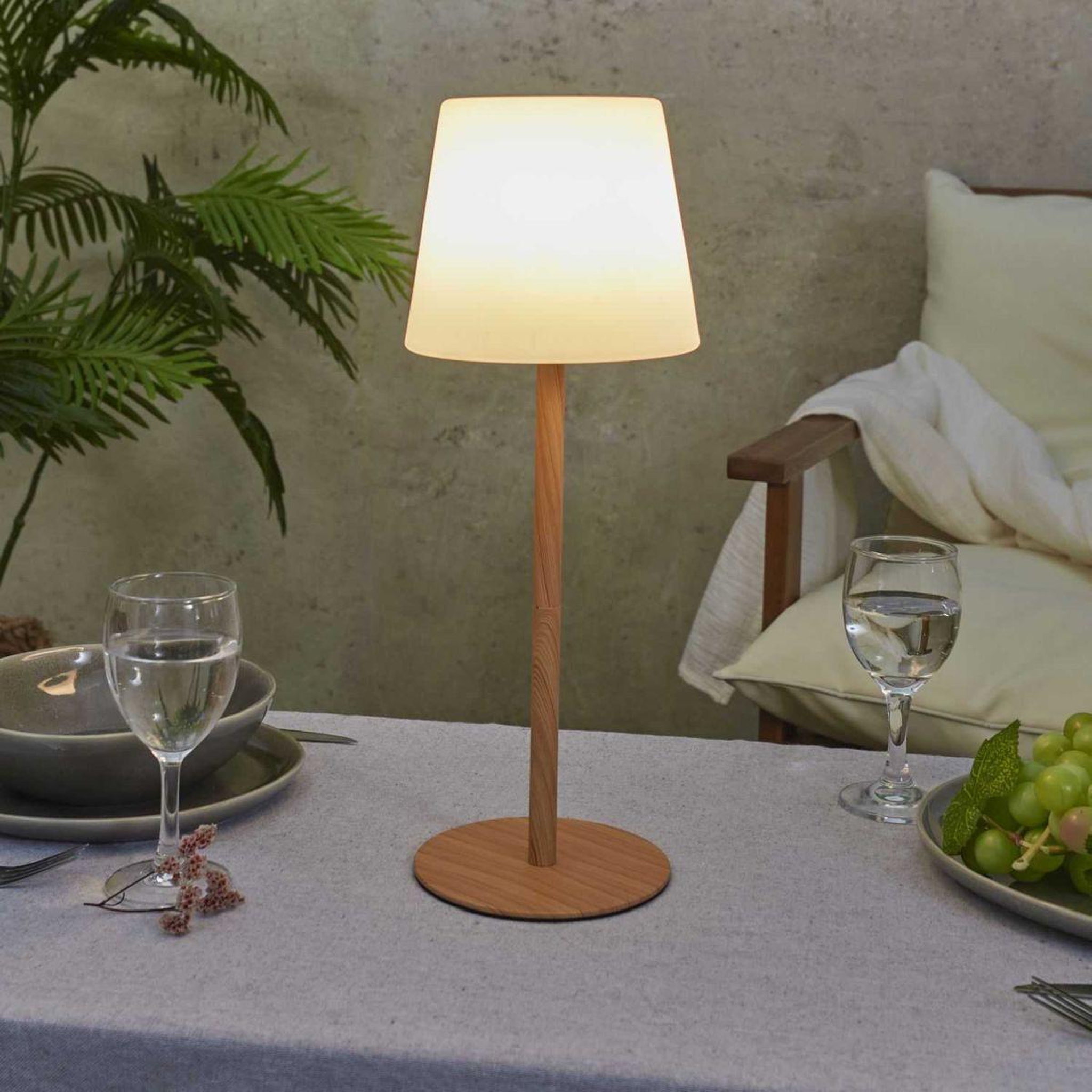 Voir la diapositive 6 : The Home Deco Factory Lampe à led intérieur & extérieur  nomade  40cm blanc