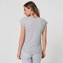 Voir la diapositive 2 : IN EXTENSO T-shirt manches courtes col rond gris chiné femme