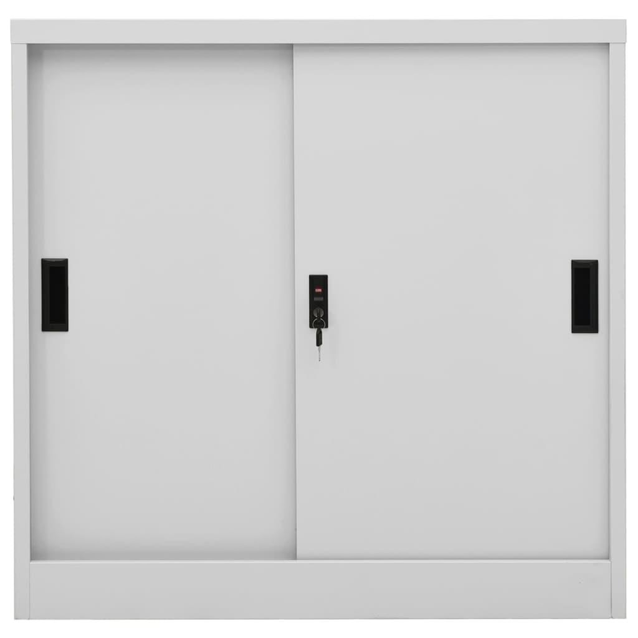 Voir la diapositive 2 : VIDAXL Armoire de bureau porte coulissante Gris clair 90x40x90cm Acier