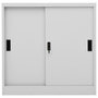 Voir la diapositive 2 : VIDAXL Armoire de bureau porte coulissante Gris clair 90x40x90cm Acier