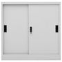 Voir la diapositive 2 : VIDAXL Armoire de bureau porte coulissante Gris clair 90x40x90cm Acier