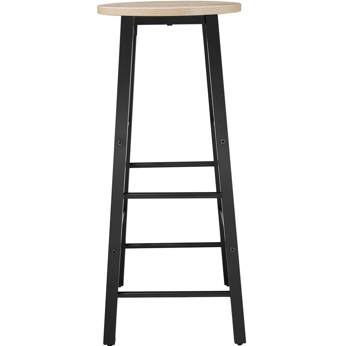 tectake Lot de 2 tabourets de bar style industriel Bois clair industriel, Chêne Sonoma