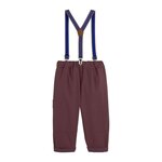 Petit Béguin Pantalon enfant et bretelles Groovy. Coloris disponibles : Rouge