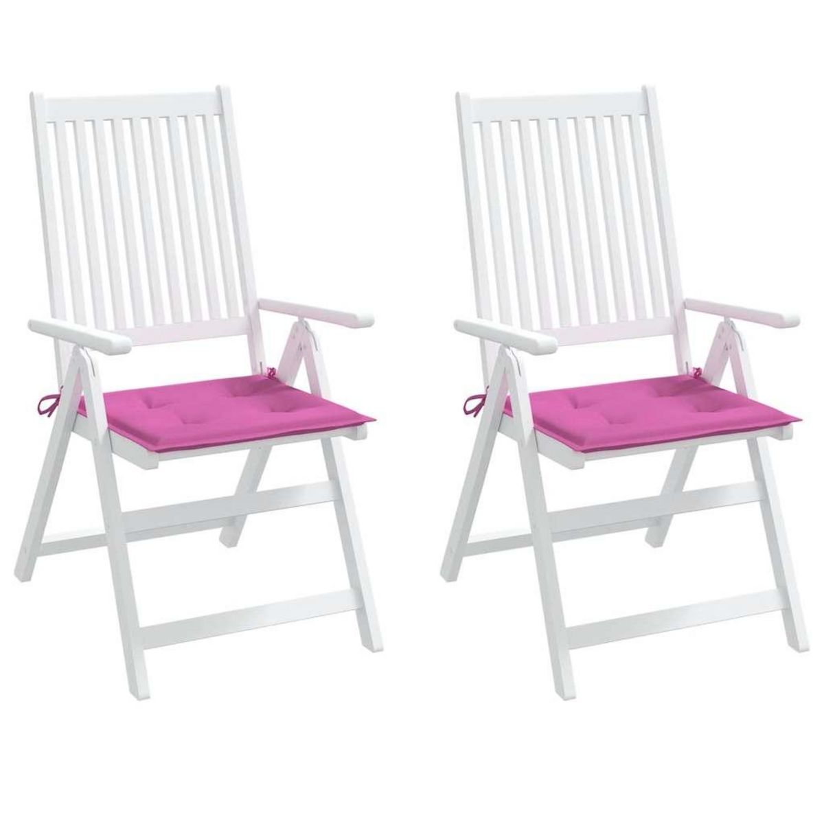 VIDAXL Coussins de chaise de jardin lot de 2 rose 40x40x3 cm tissu