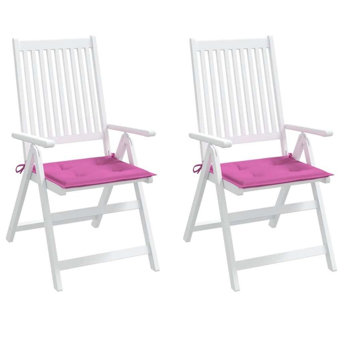 VIDAXL Coussins de chaise de jardin lot de 2 rose 40x40x3 cm tissu