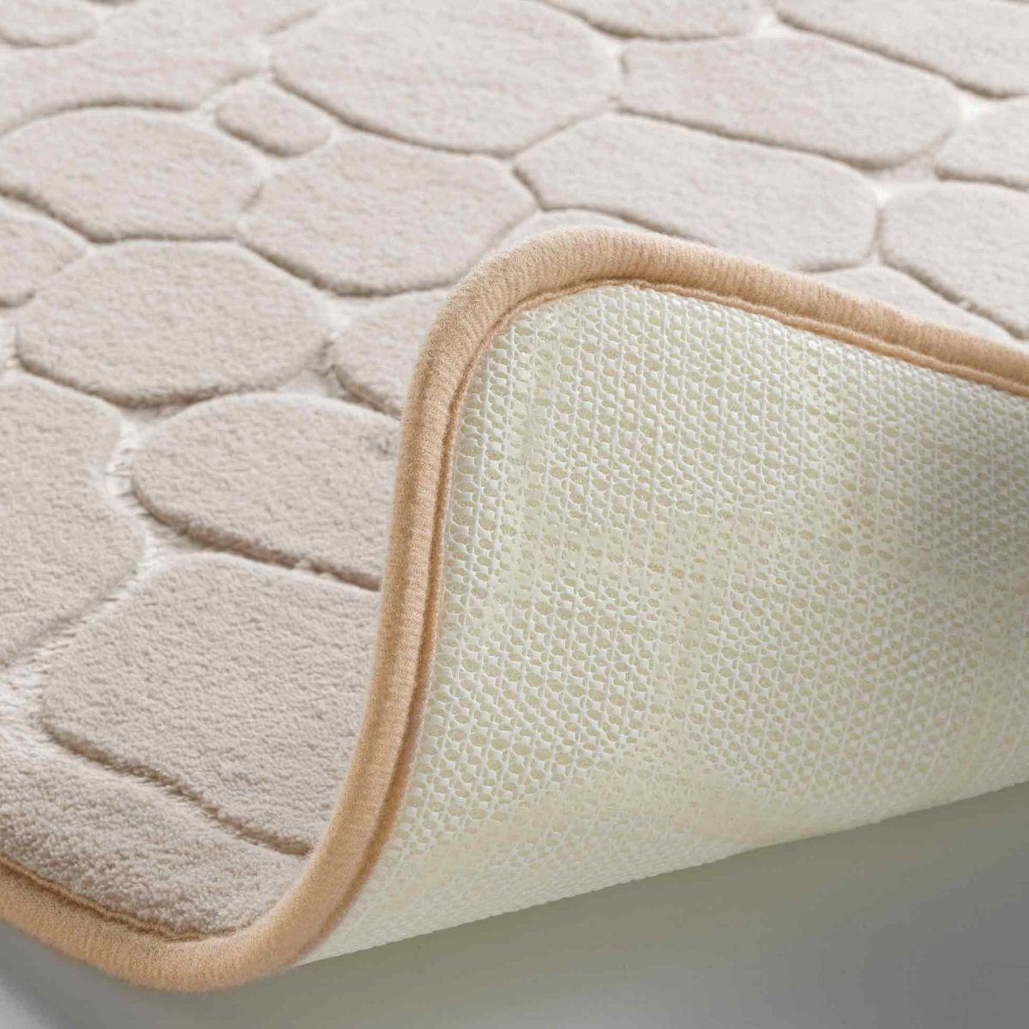 Voir la diapositive 3 : Douceur d'Intérieur Tapis de bain  ricochet  50x120cm taupe