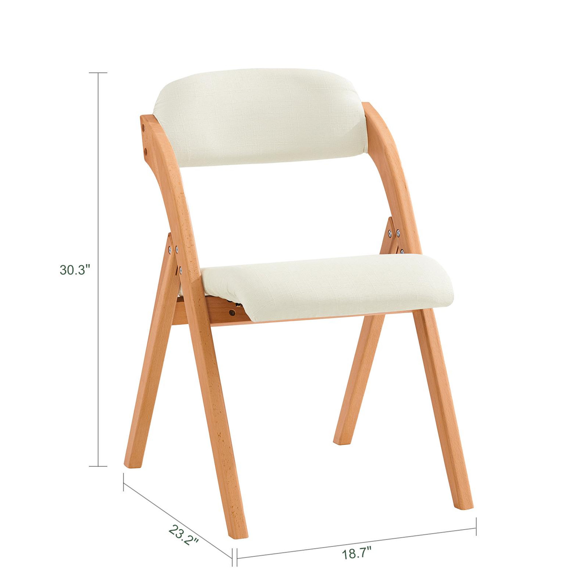 Voir la diapositive 3 : SOBUY Chaise Pliante Cuisine Salle à Manger Blanc 47.5x41.5x77cm FST92-Wx4