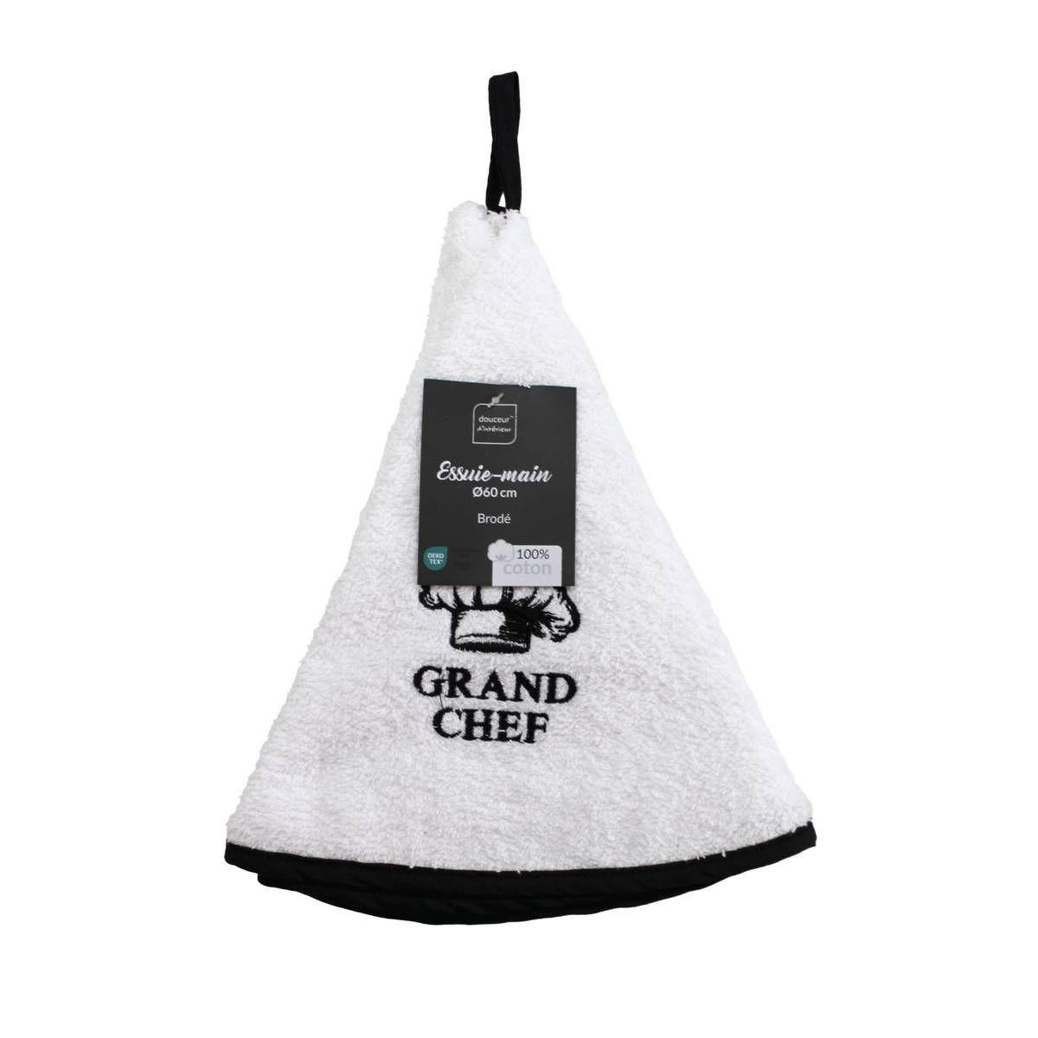 Voir la diapositive 3 : Douceur d'Intérieur Essuie-main en éponge  grand chef  60cm blanc