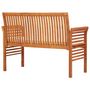 Voir la diapositive 4 : VIDAXL Banc de jardin 2 places avec coussin 120cm Bois d'acacia massif