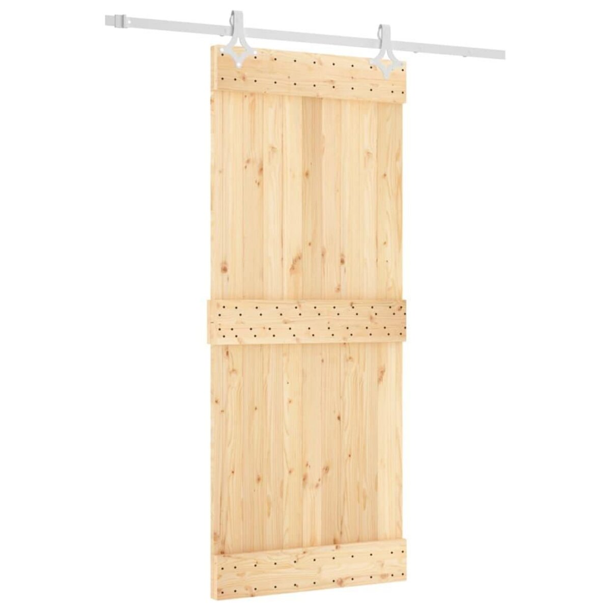VIDAXL Porte coulissante et kit de quincaillerie 85x210 cm pin massif