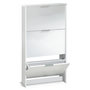 Voir la diapositive 4 : VS VENTA-STOCK Meuble à Chaussures 3 Portes Rubi, Couleur Blanc brillant, 60 cm Largeur