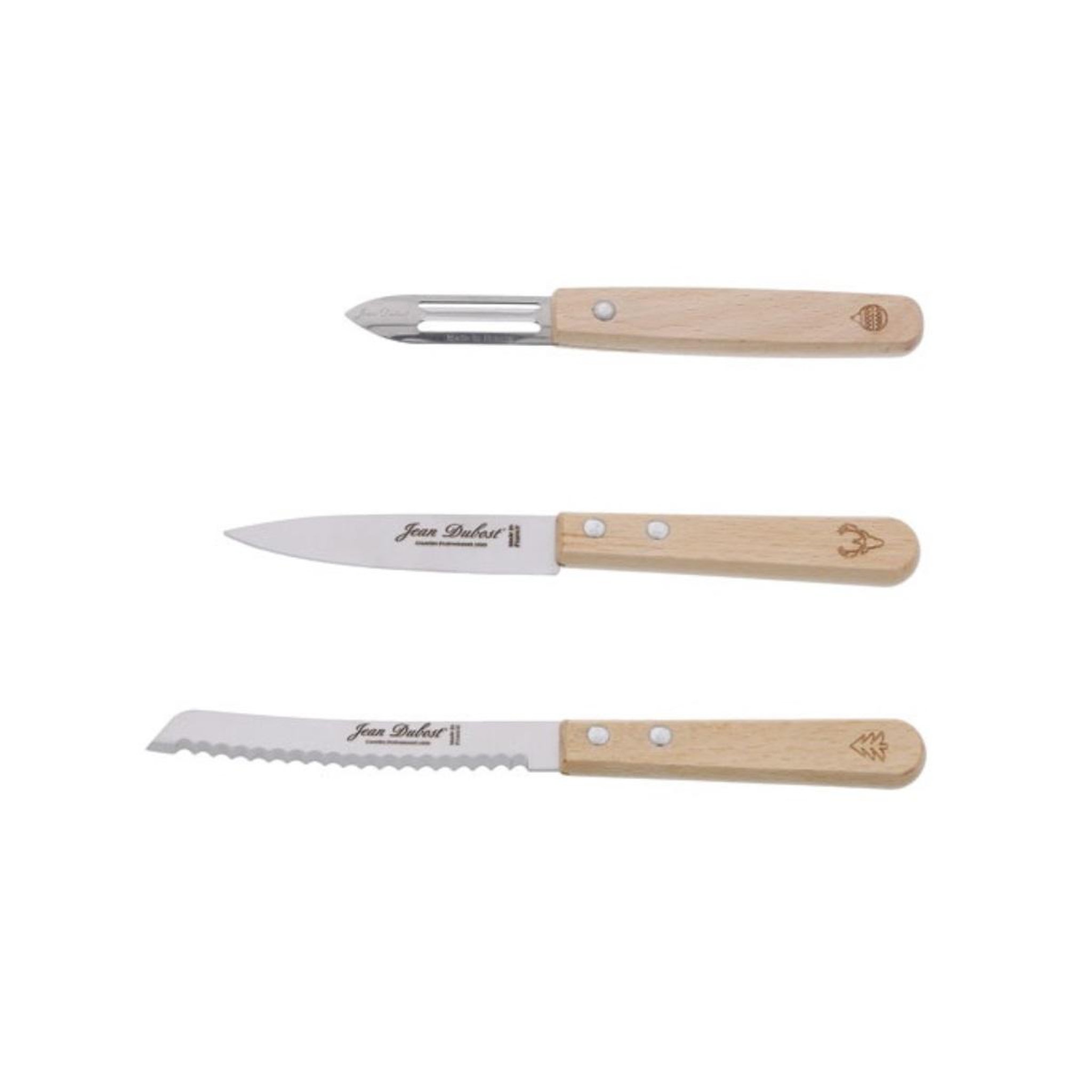 Jean dubost Coffret 3 couteaux de cuisine tradition - cb10a250d80273
