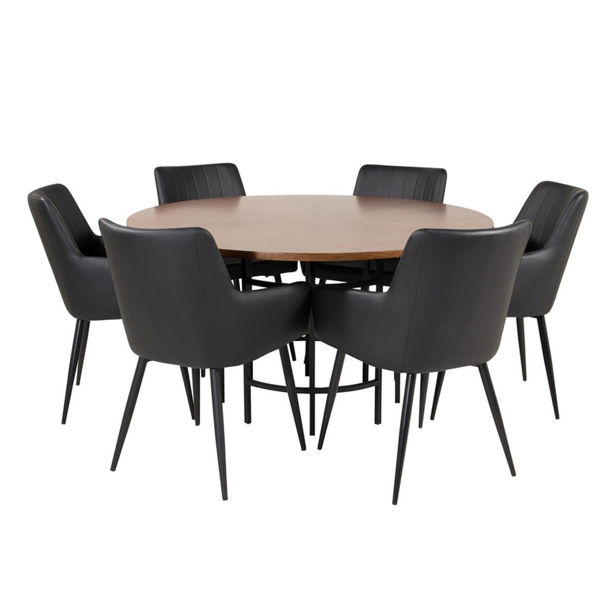Paris Prix Ensemble table à manger & 6 chaises  copenhagen & comfort  150cm marron & noir