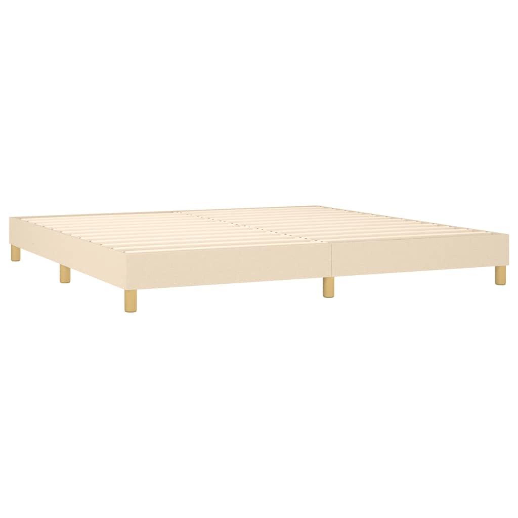 Voir la diapositive 4 : VIDAXL Cadre de lit sans matelas creme 200x200 cm tissu