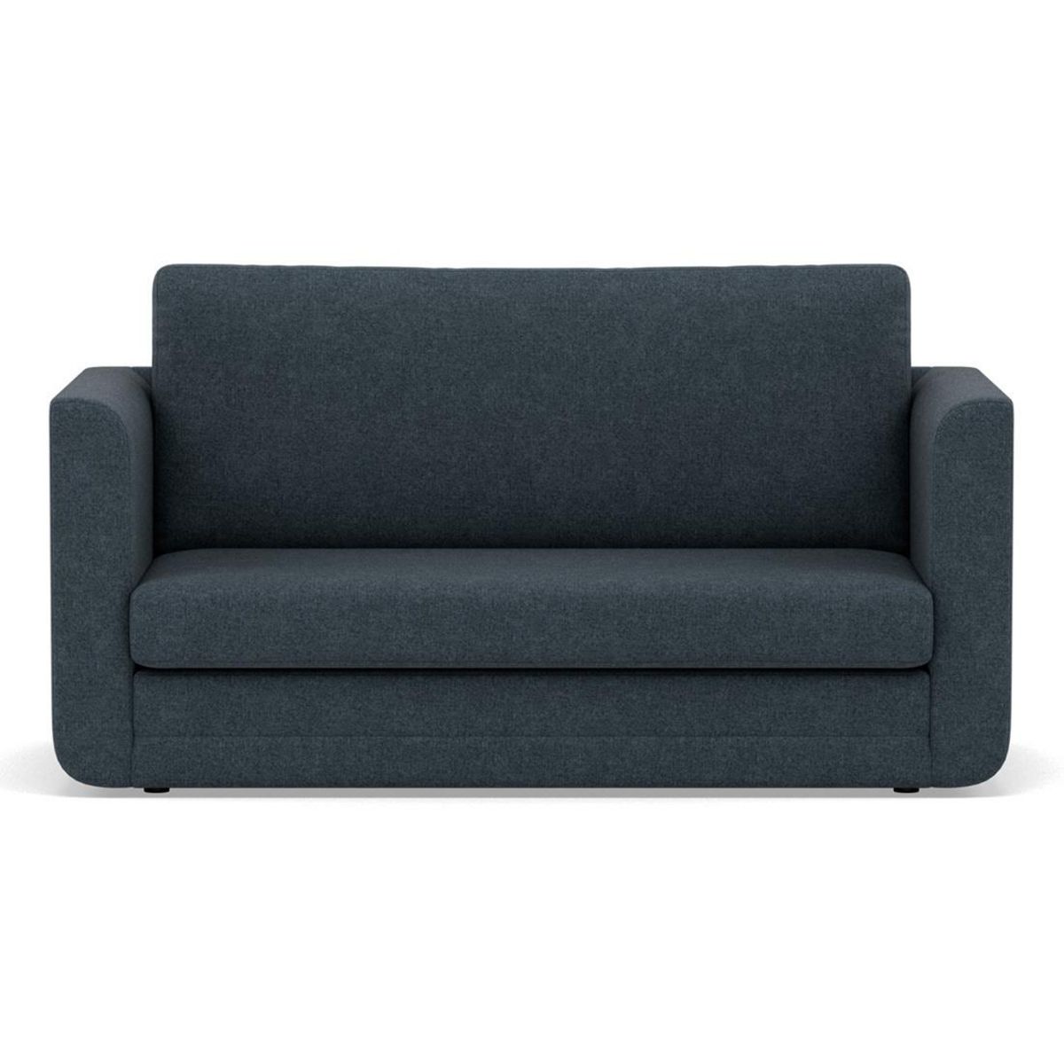 BEST MOBILIER Isana - canapé 2 places convertible déplimousse avec accoudoirs incurvés en tissu