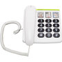 Voir la diapositive 2 : Doro Téléphone filaire Phone Easy 331PH Blanc