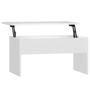 Voir la diapositive 2 : VIDAXL Table basse Blanc 80x50,5x41,5 cm Bois d'ingenierie