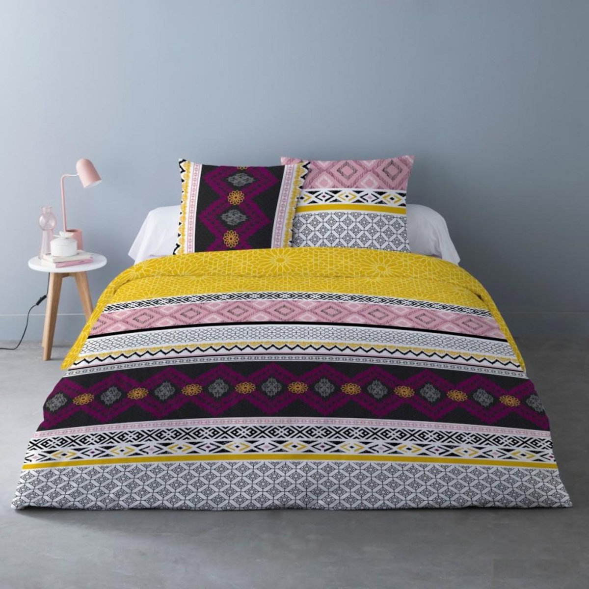 Dourev Housse de couette 240x220 RAZO + 2 taies 100% coton