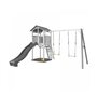 Voir la diapositive 1 : Axi House AXI Structure de jeu Beach Tower Blanc Gris  avec 2 balancoires et toboggan Gris