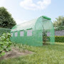 Voir la diapositive 6 : EUROSPEN Serre de Jardin Tunnel 8m² - bâche armée - avec fenêtres latérales et porte zipée