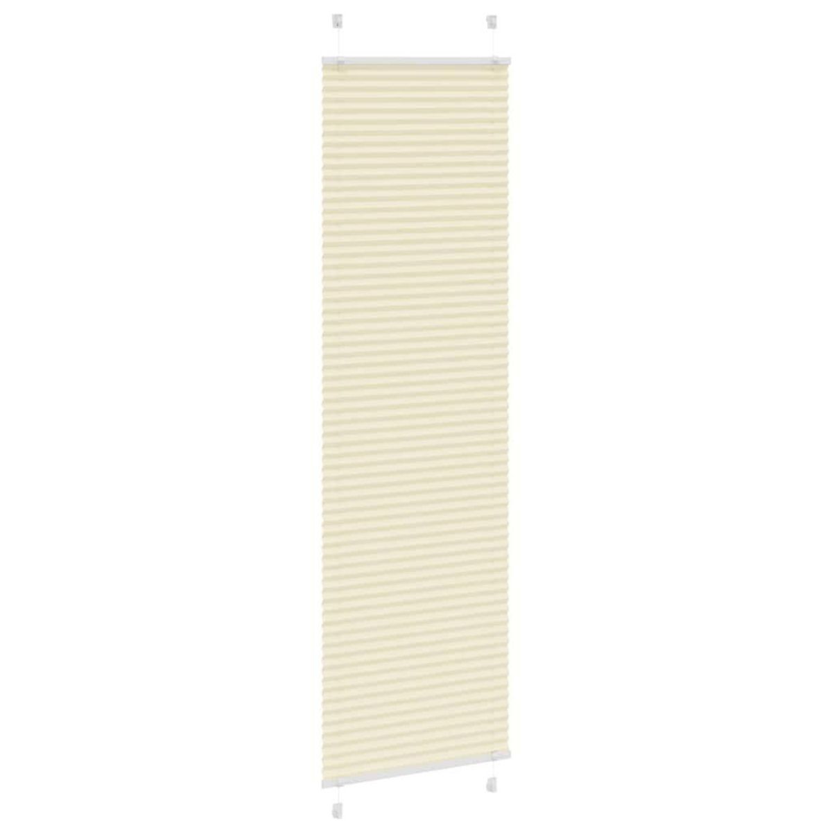 VIDAXL Store plisse creme 60x200 cm largeur du tissu 59,4 cm polyester