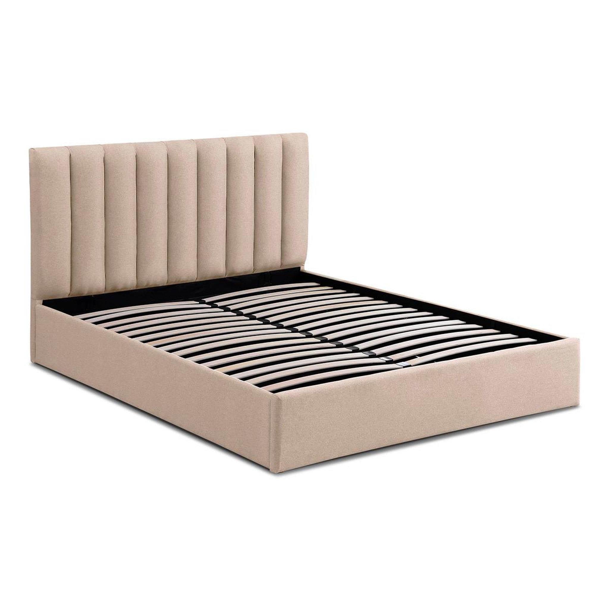Paris Prix Lit coffre design en tissu  songa  180x200cm beige