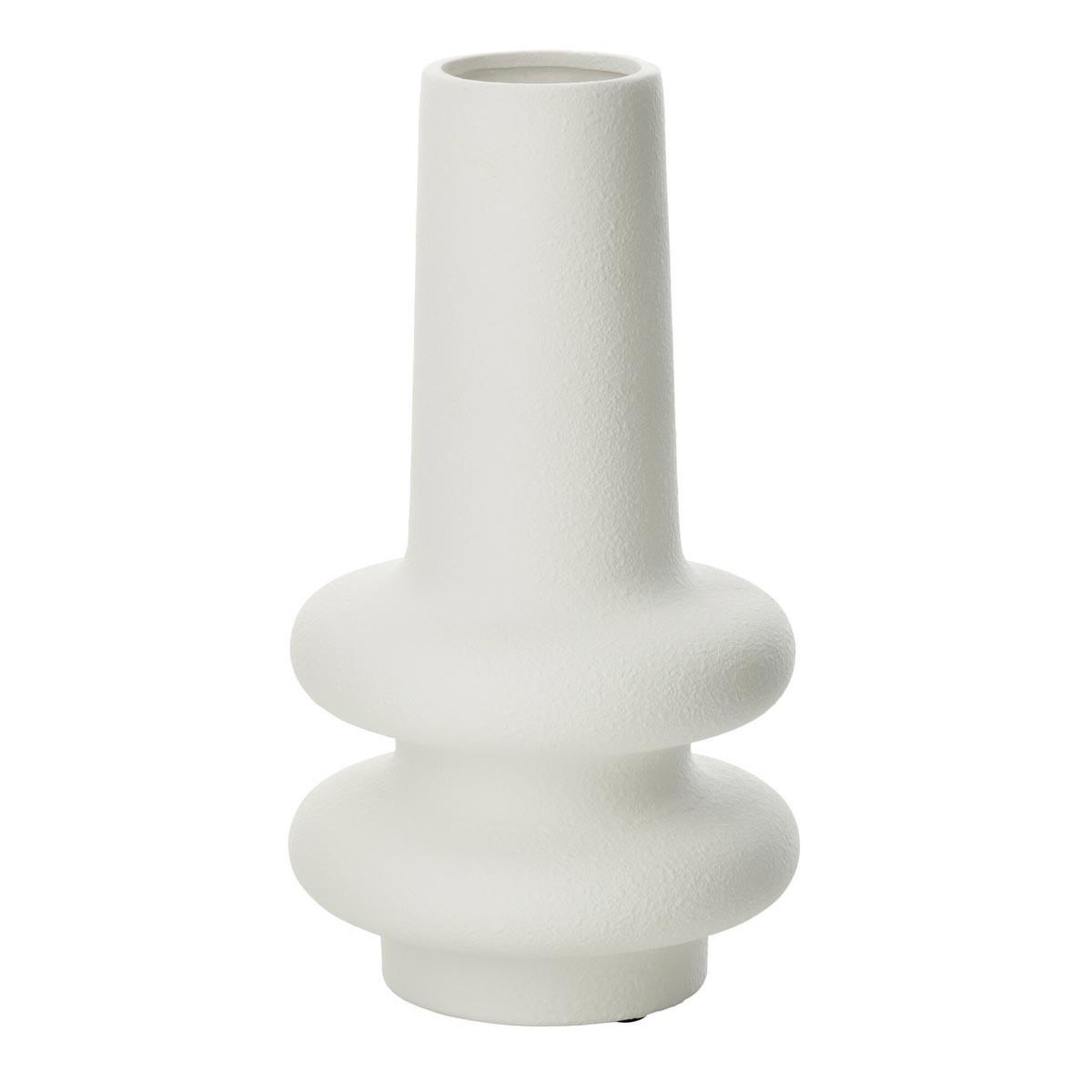 J-LINE Vase déco en argile  lyra  39cm blanc