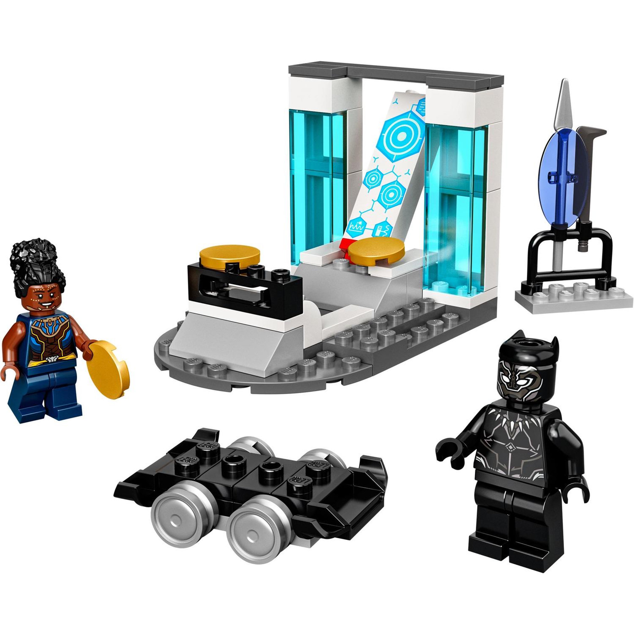 Voir la diapositive 2 : LEGO Super Heroes 76212 Le Labo de Shuri Black Panther,  Figurines Avengers Black Panther : Wakanda Forever, Jouet Super-Héros