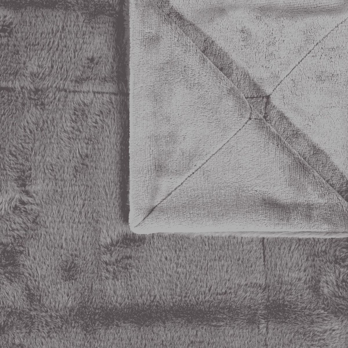 ACTUEL Plaid effet fausse fourrure 