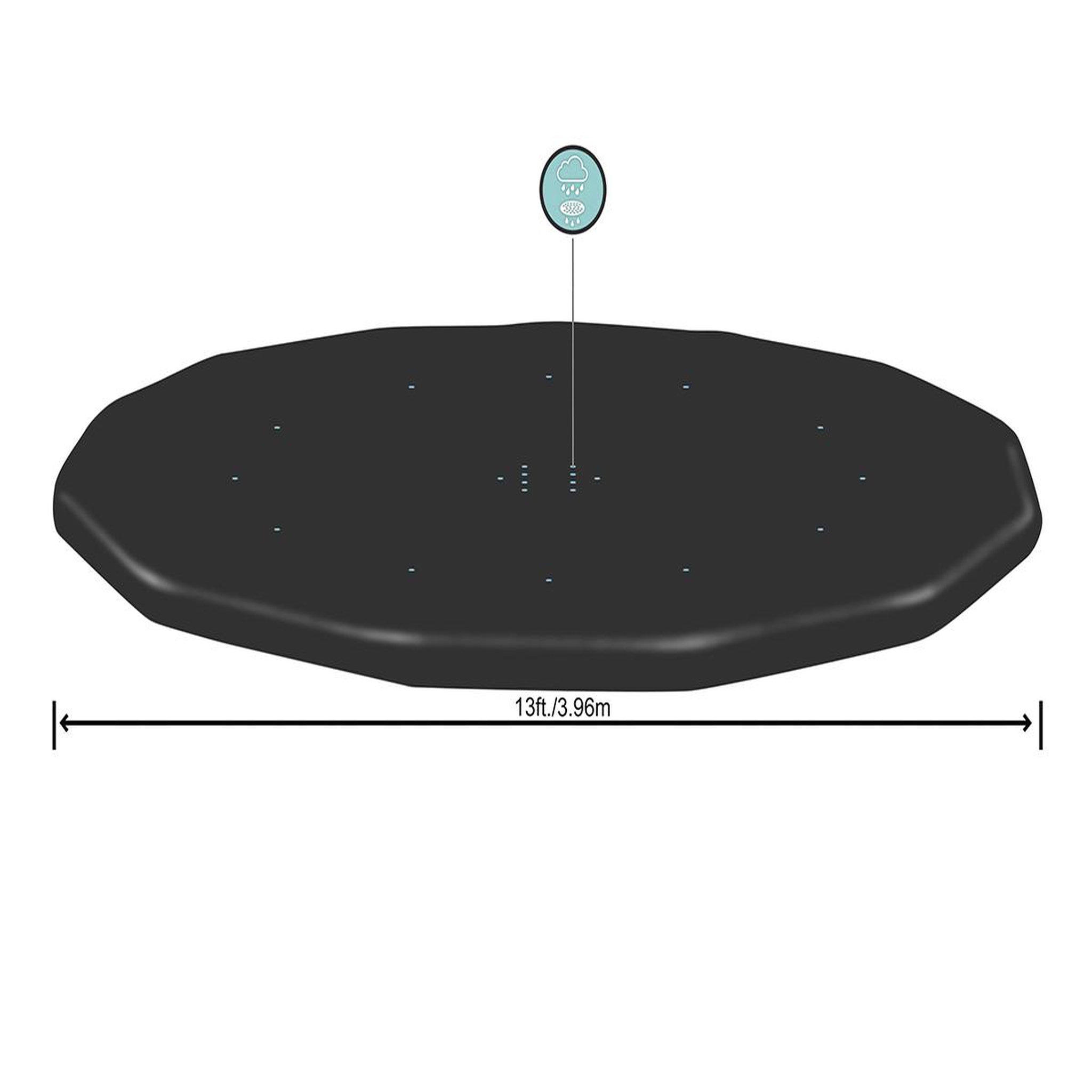 Voir la diapositive 2 : BESTWAY Bâche de protection 4 saisons pour piscine acier Hydrium ronde Ø 3,66 m