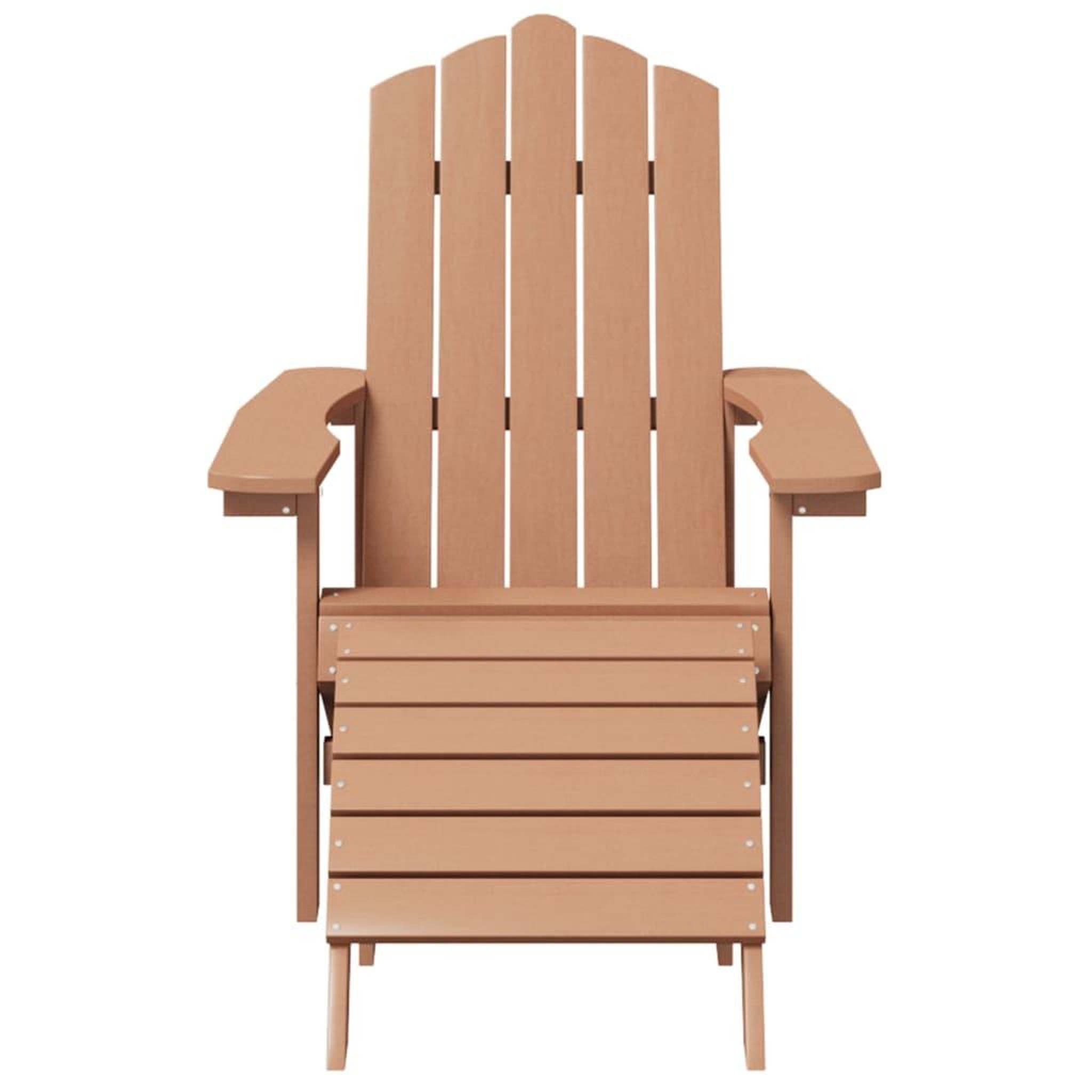 Voir la diapositive 4 : VIDAXL Chaises de jardin Adirondack repose-pied et table PEHD Marron