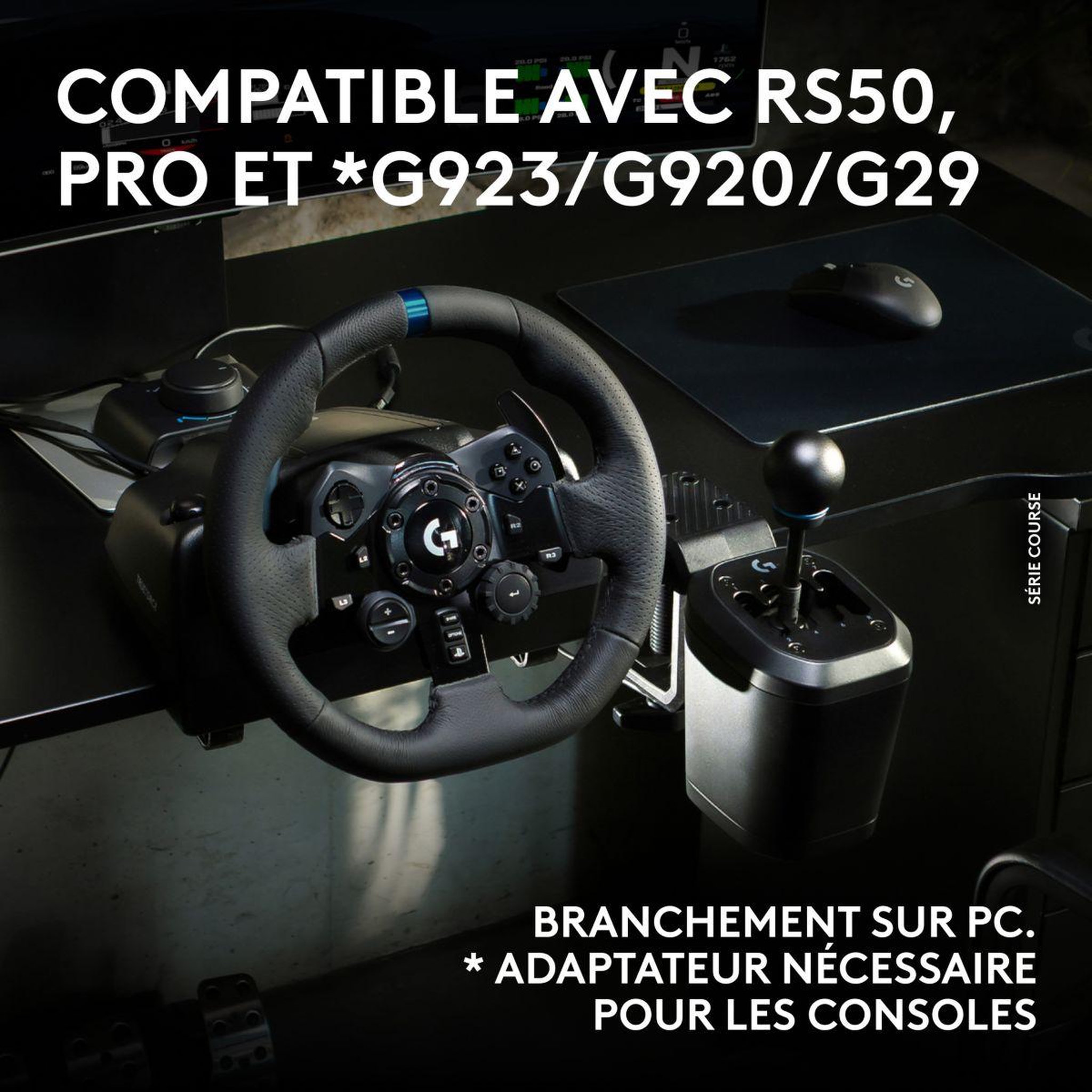 Voir la diapositive 3 : Logitech Levier de vitesses rs h-shifter - black direct drive