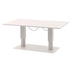 HESPERIDE Table de jardin relevable rectangulaire en aluminium SALIMIA - Avoine