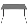 TOILINUX Table basse carré en mélaminé et métal - L.80 cm x H. 48 cm - Noir