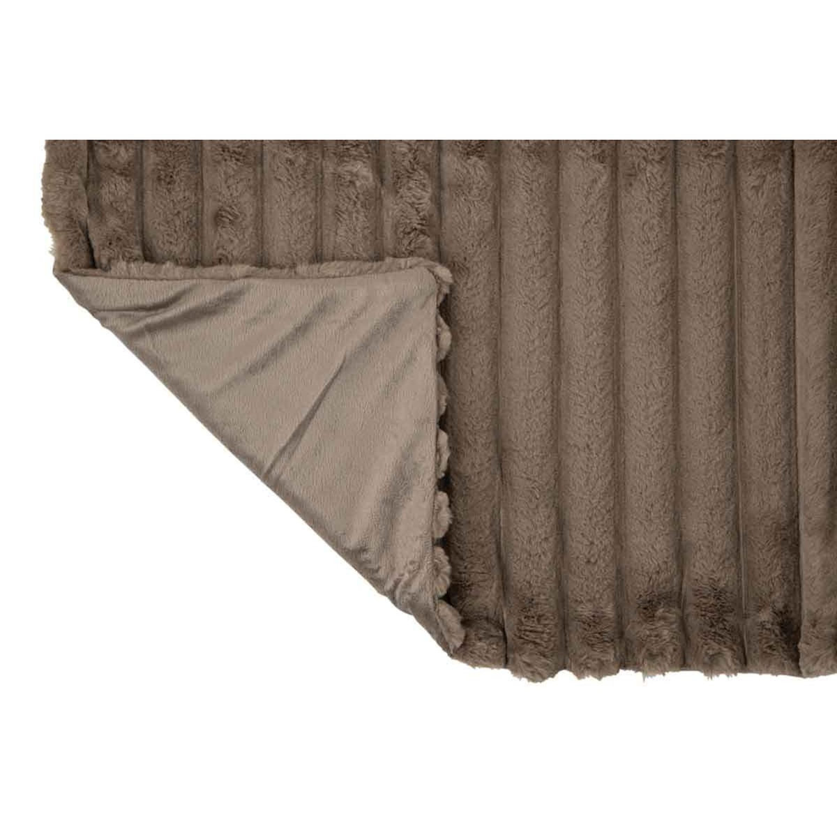 Paris Prix Plaid Design Uni  Corduroy  130x180cm Taupe Foncé