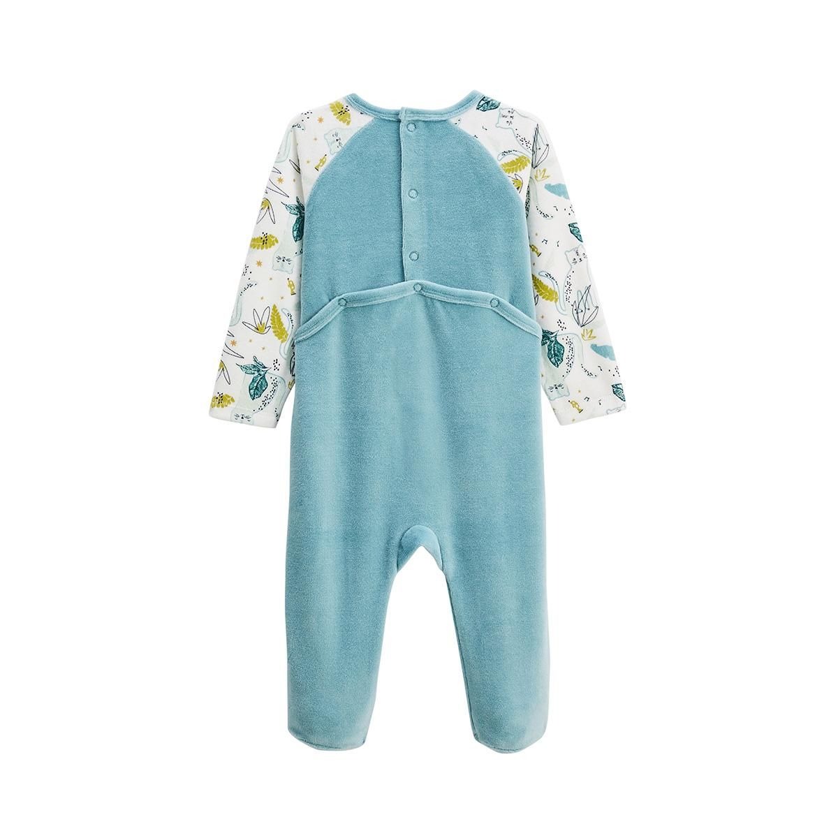 Petit Béguin Pyjama bébé en velours Oscar