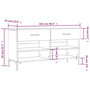 Voir la diapositive 6 : VIDAXL Banc a chaussures sonoma gris 102x35x55 cm bois d'ingenierie